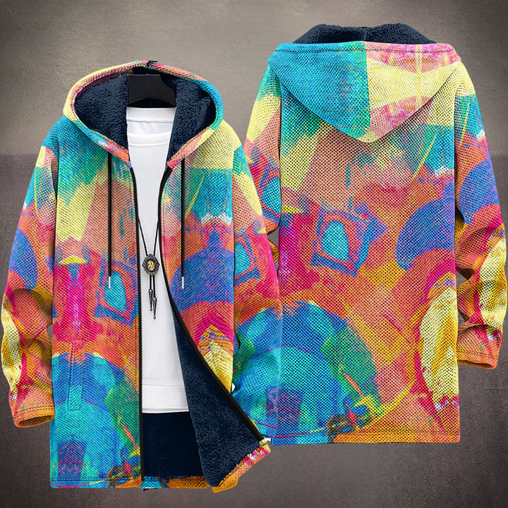 Ariel | Vibrante 3D-gedruckte elegante Kapuzenjacke