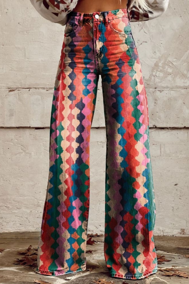 Candie | Weite Hose mit abstraktem Muster