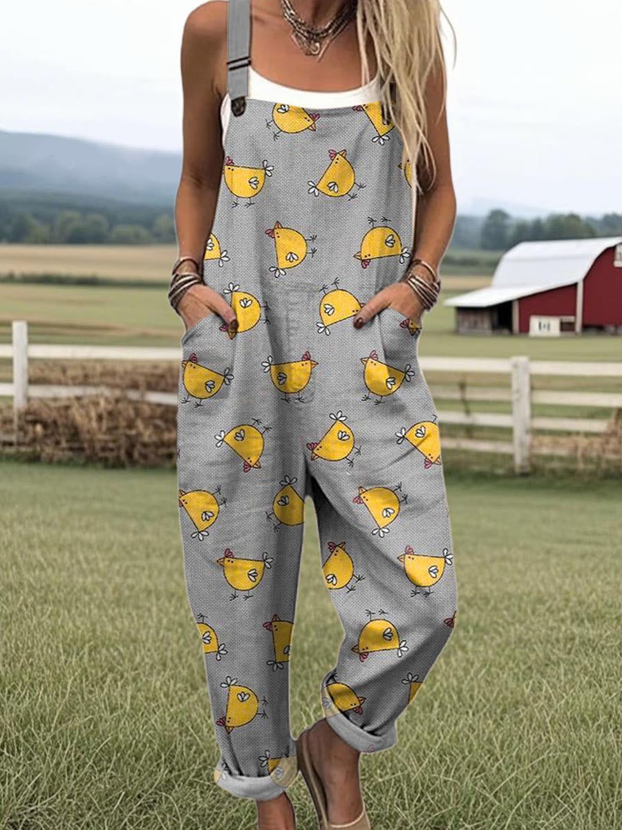Chenoa | Damen Vintage Weitbeiniger Jumpsuit - Müheloser Stil & Komfort