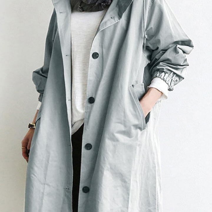 Lyvia | Langer Wasserdichter Trenchcoat Für Damen