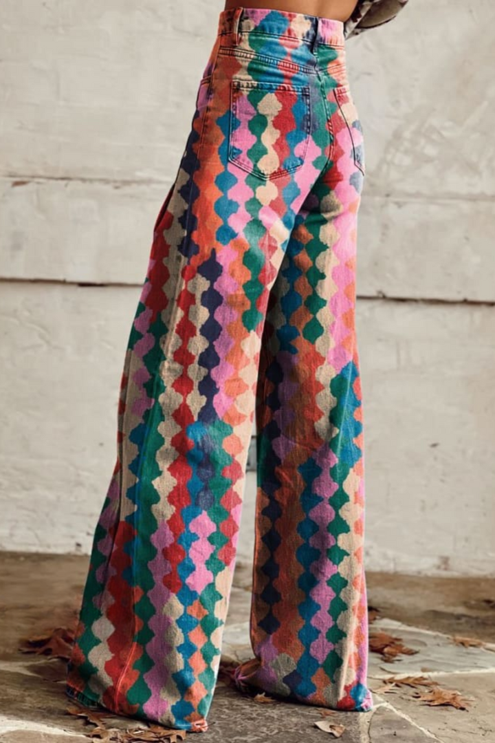 Candie | Weite Hose mit abstraktem Muster