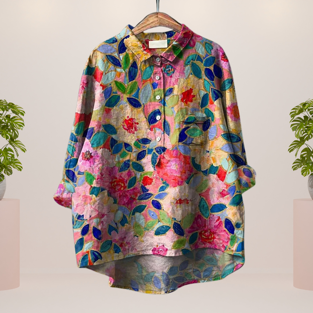 Judith | Trendy Modisches Print Kunst Shirt
