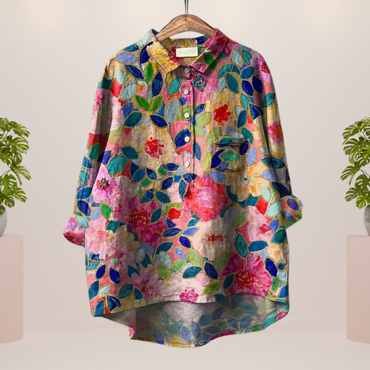 Judith | Trendy Modisches Print Kunst Shirt