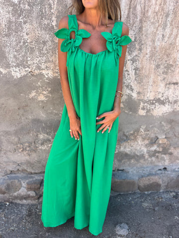 Rowyn | Blumenkleid mit U-förmigem Ausschnitt