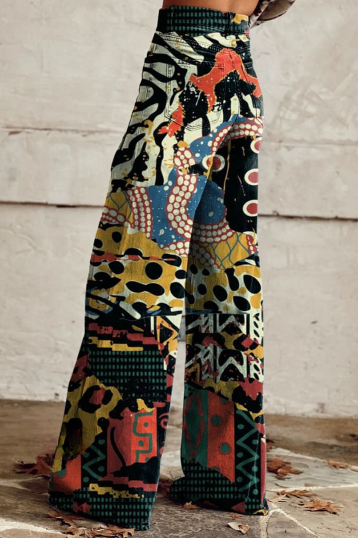 Kaye | Abstrakte Boho-Vintage-Hose