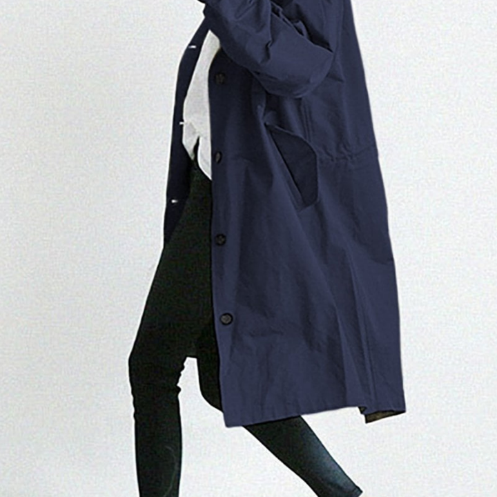 Lyvia | Langer Wasserdichter Trenchcoat Für Damen