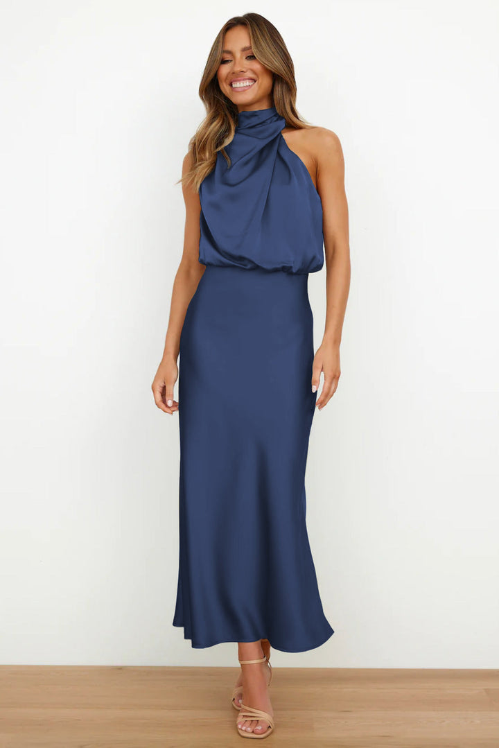 Adelaide | Lang geschnittenes Kleid mit Neckholder