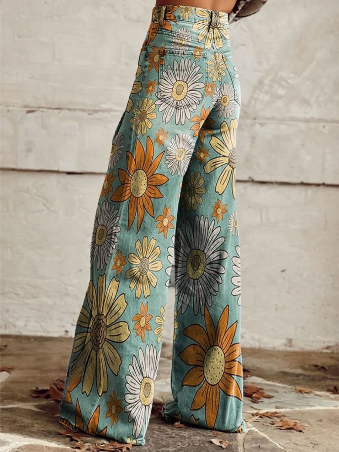 Wenna | Weite Hose mit bunten Blumenmustern