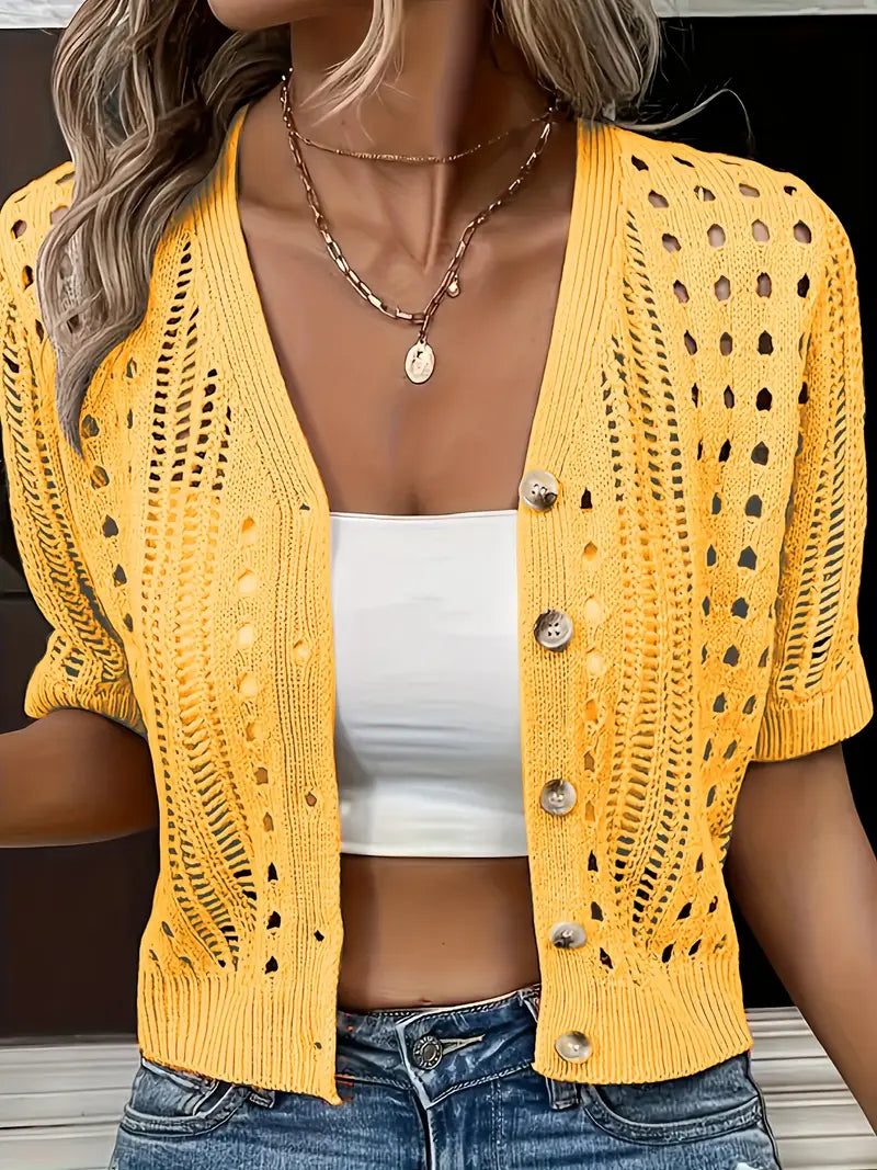 Preya | Trendy Kurzarm-Cardigan