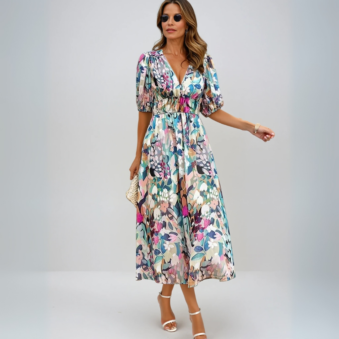 Alora | Elegantes Kleid mit Blumenmuster