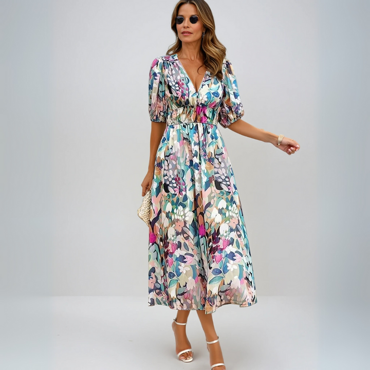 Alora | Elegantes Kleid mit Blumenmuster