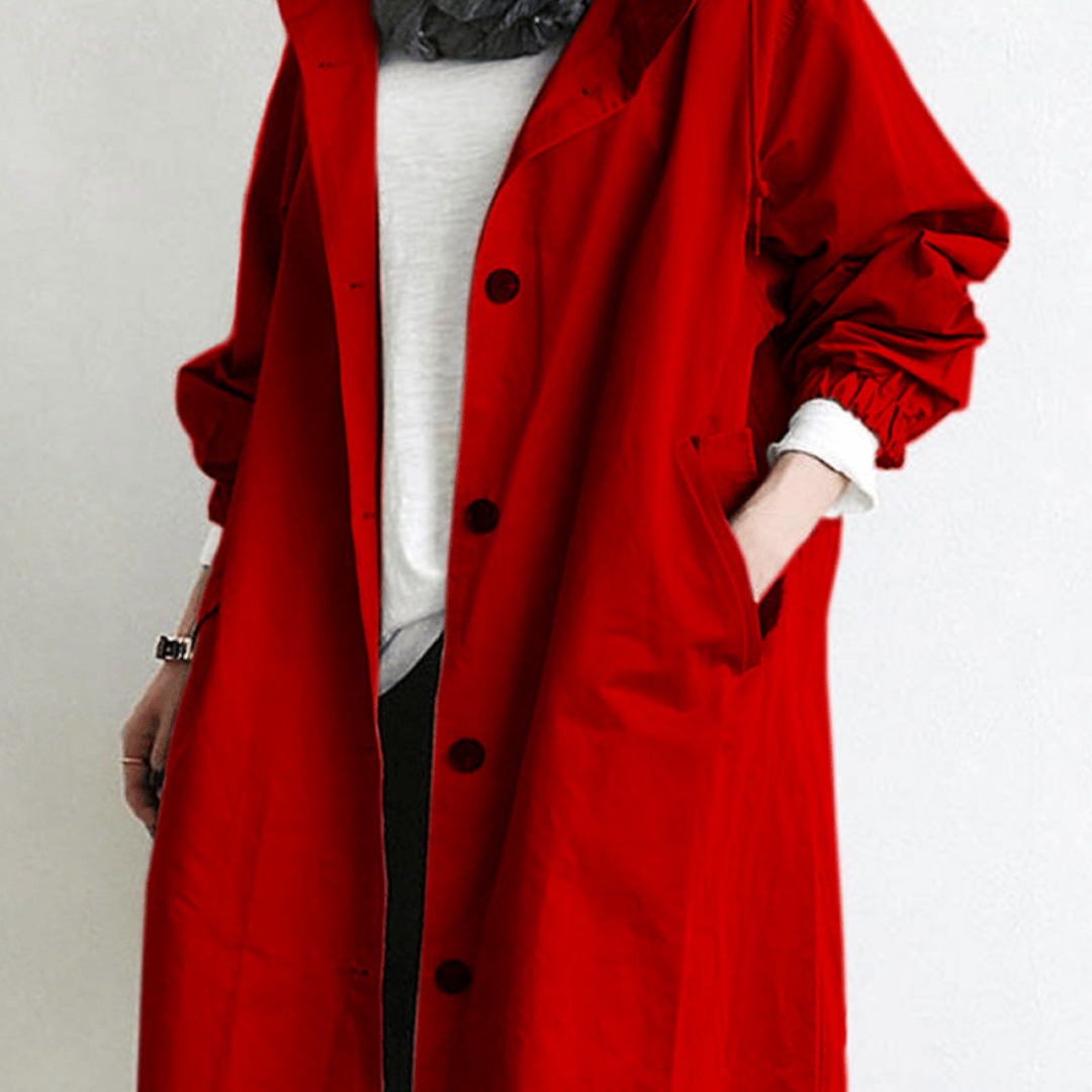 Lyvia | Langer Wasserdichter Trenchcoat Für Damen