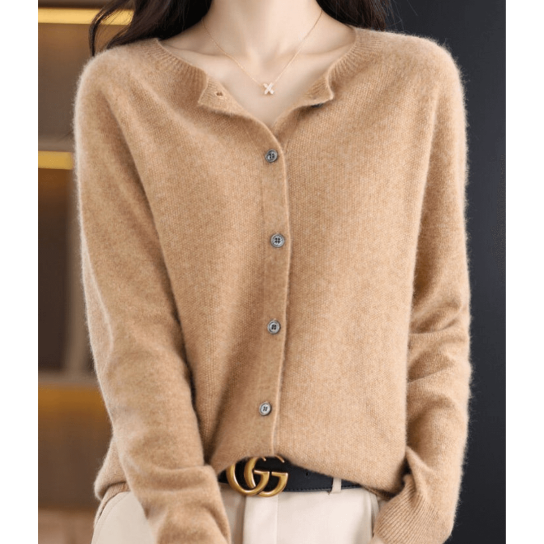 Lisana | Damen Weicher Button Down Strickjacke