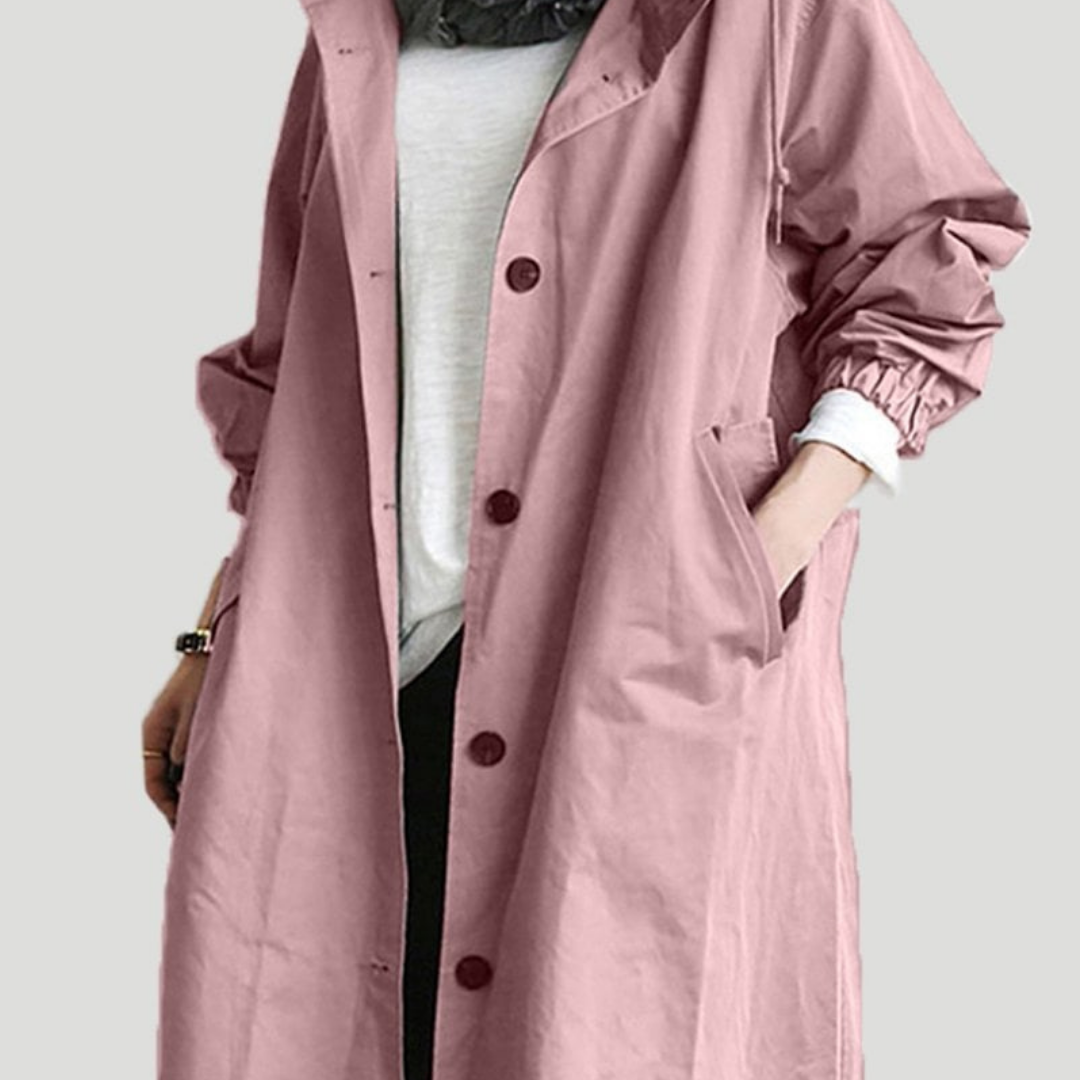 Lyvia | Langer Wasserdichter Trenchcoat Für Damen