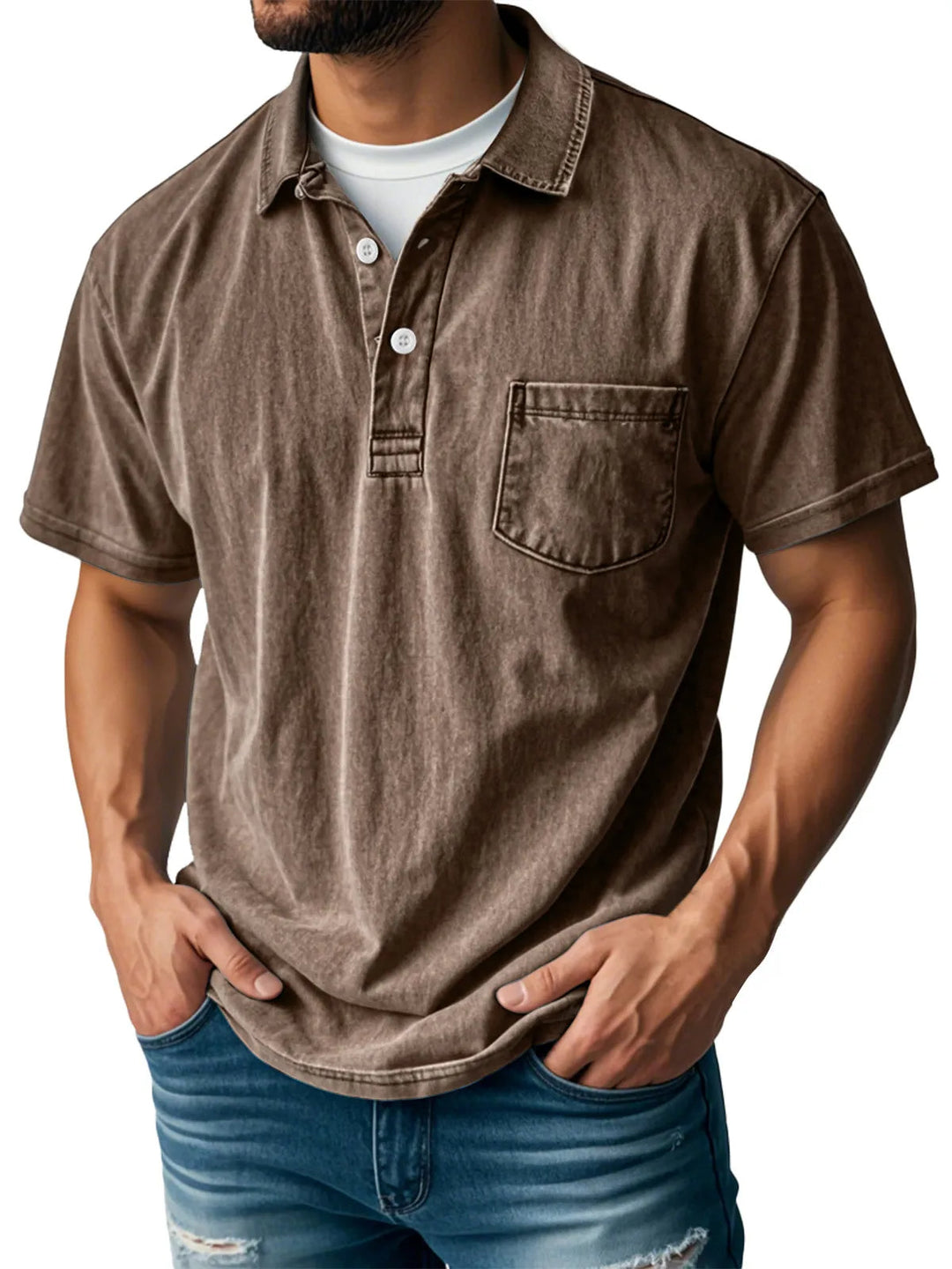 Khalil | Herren Casual Vintage Polo-Shirt