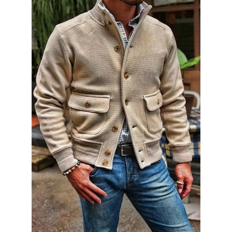 Anthon | Herrenjacke mit Stehkragen in Unifarbe