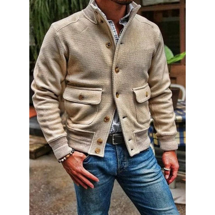 Anthon | Herrenjacke mit Stehkragen in Unifarbe
