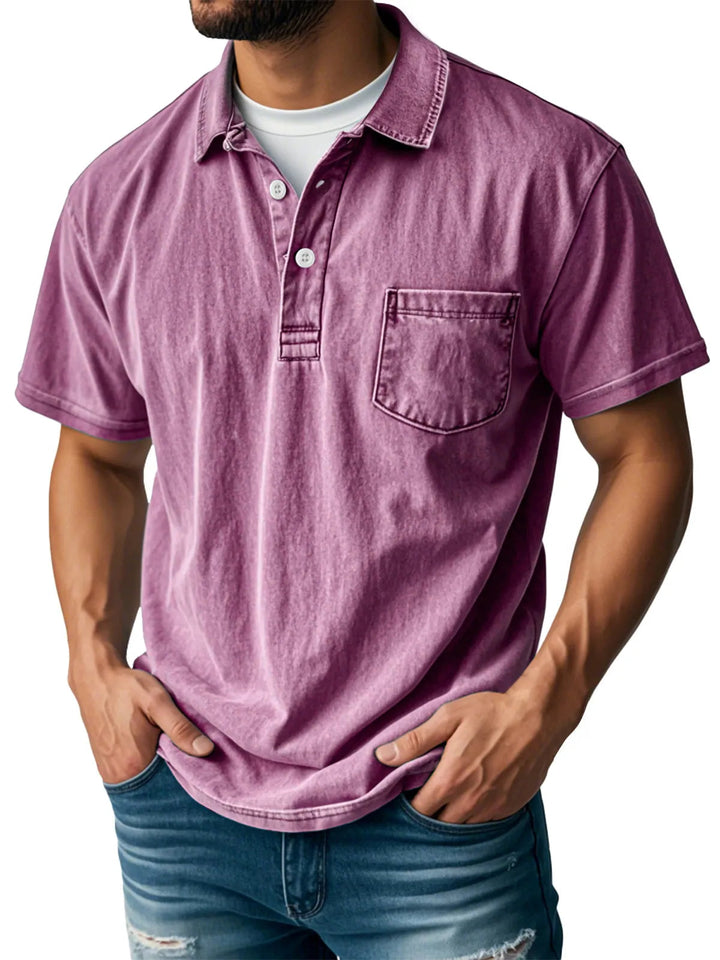 Khalil | Herren Casual Vintage Polo-Shirt