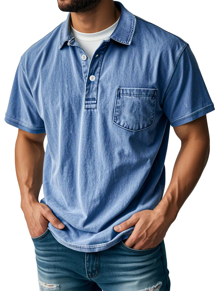 Khalil | Herren Casual Vintage Polo-Shirt