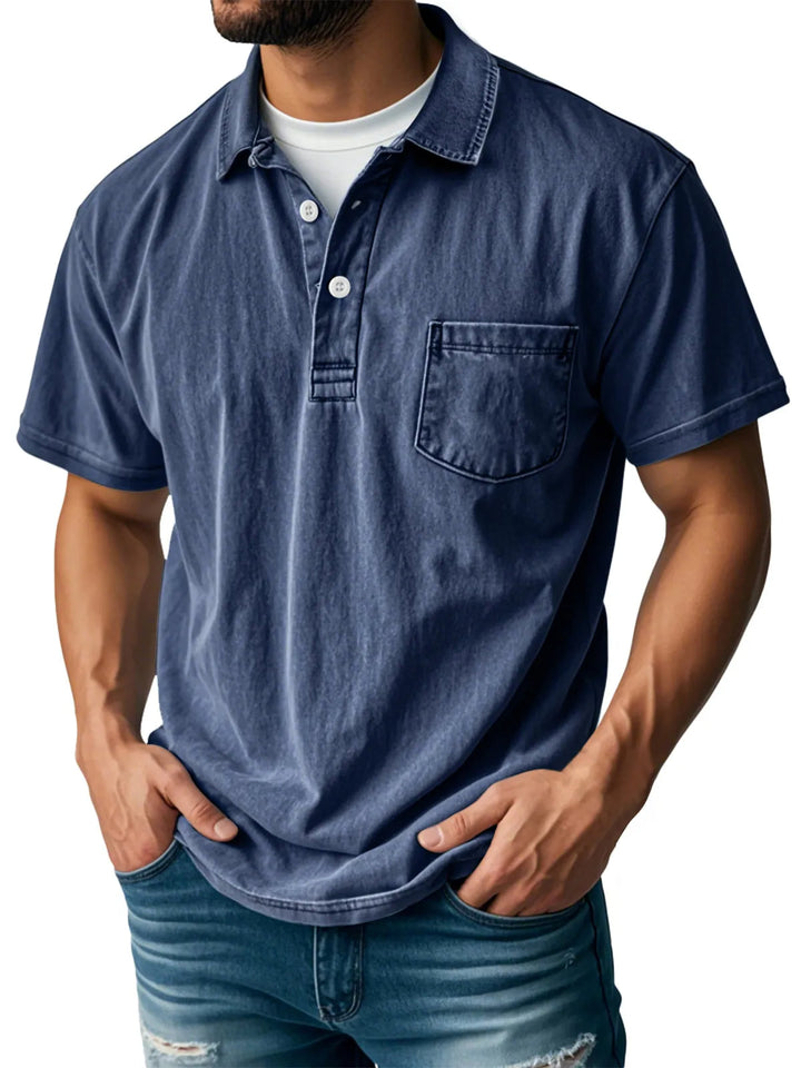 Khalil | Herren Casual Vintage Polo-Shirt