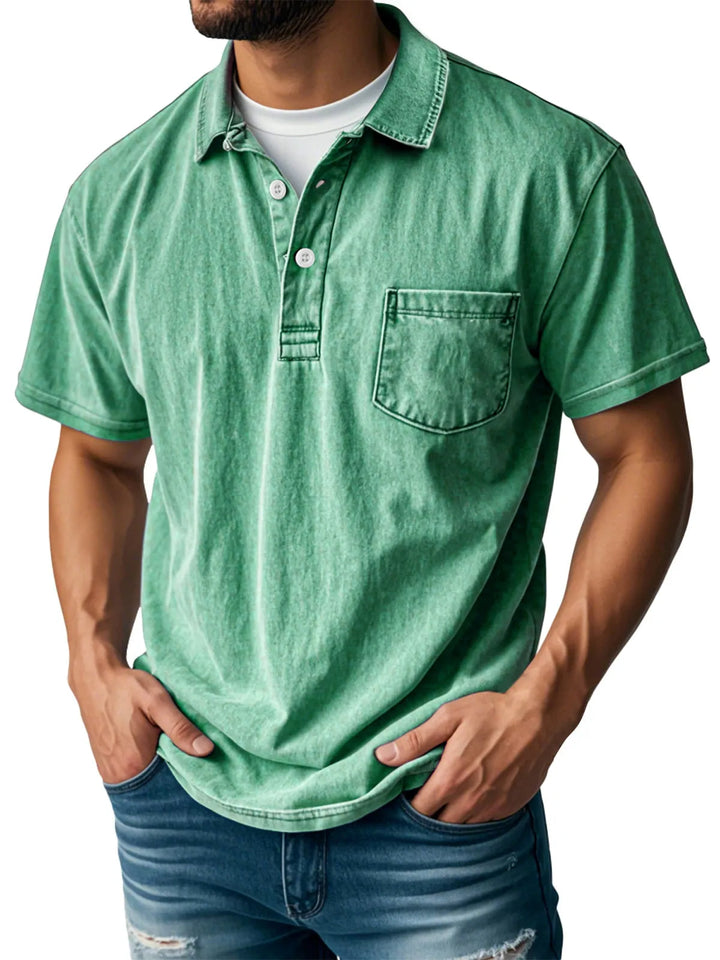 Khalil | Herren Casual Vintage Polo-Shirt