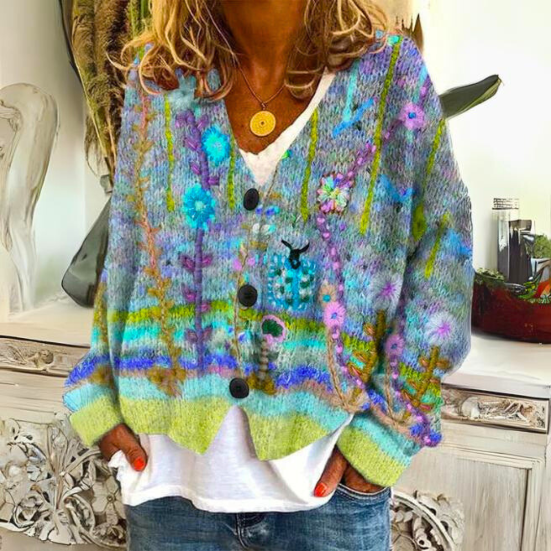 Carolin - Weicher Und Bunter Strickpullover