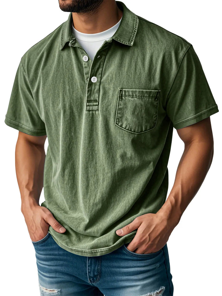 Khalil | Herren Casual Vintage Polo-Shirt