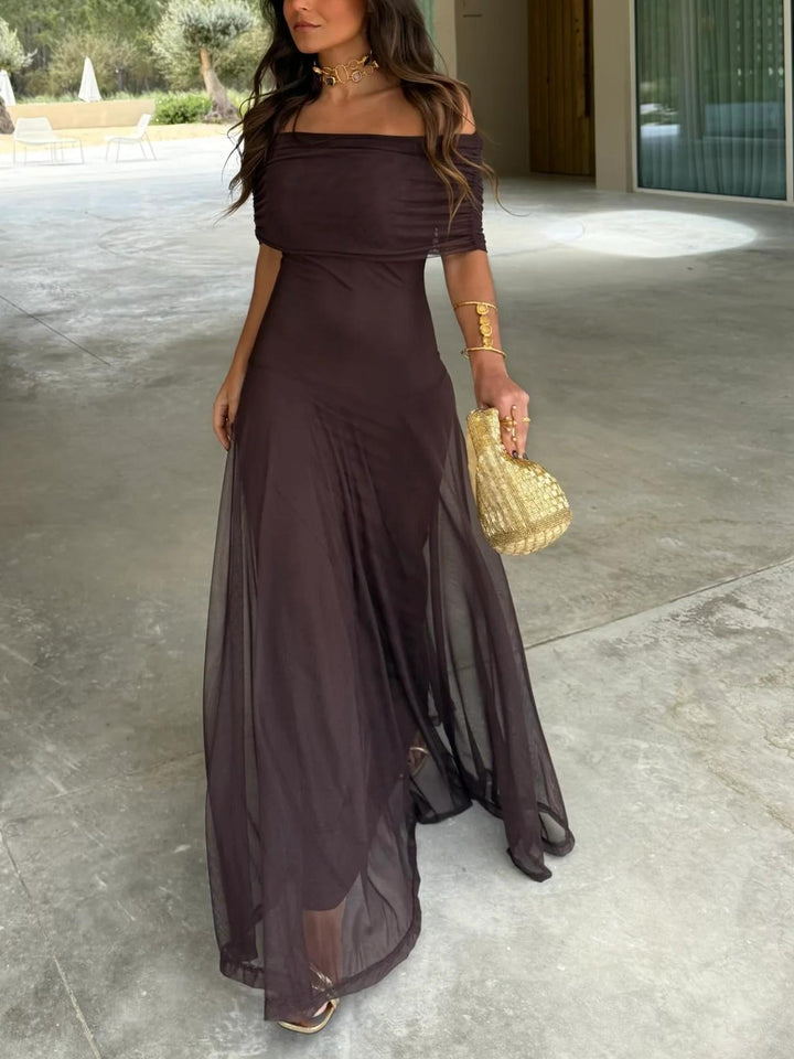 Janelle | Fließendes Maxikleid mit Trägern