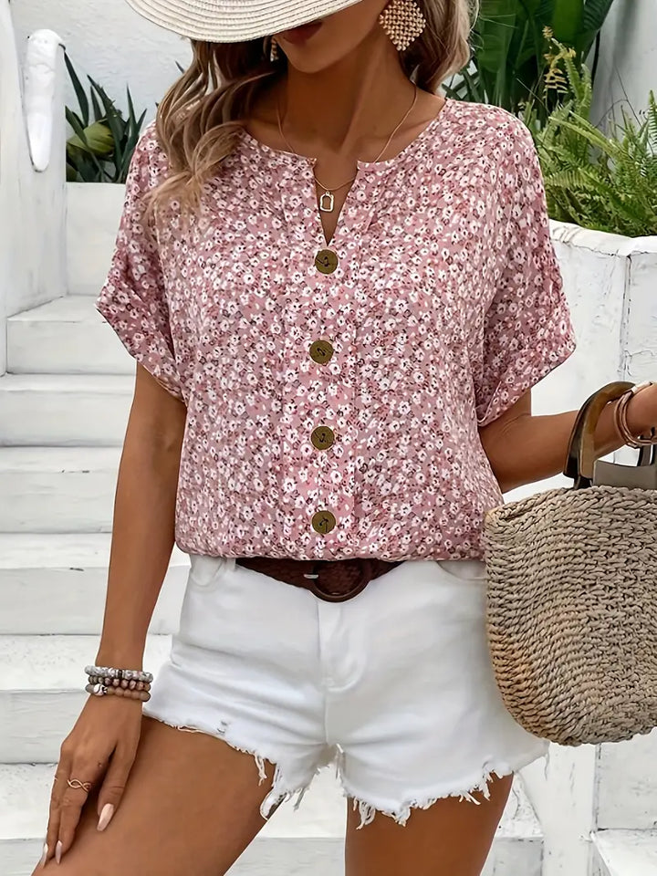 Charisa | Florale Button-Up Bluse