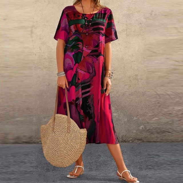 Arian | Bequemes Bedrucktes Kleid