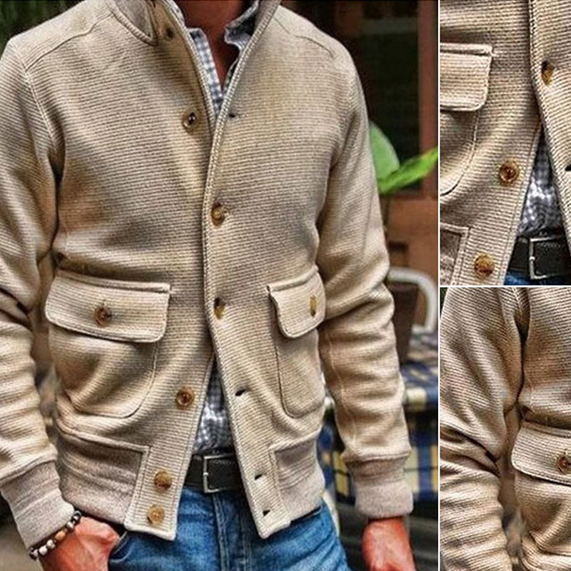 Anthon | Herrenjacke mit Stehkragen in Unifarbe