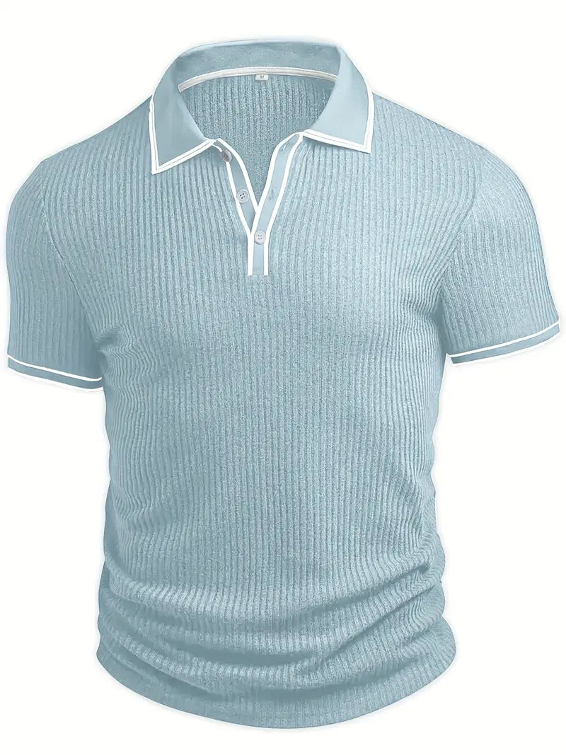 Stephen | Herren-Polohemd mit Rippstrick