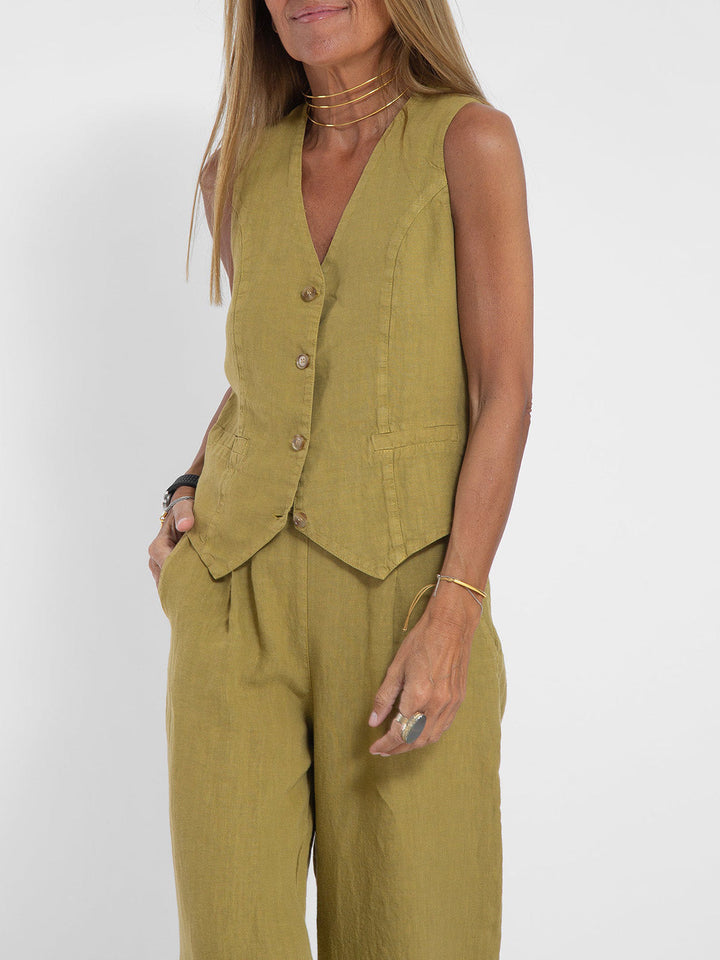 Elle | Weste und weite Hose Set