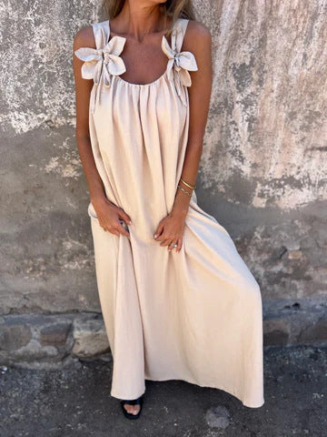Rowyn | Blumenkleid mit U-förmigem Ausschnitt