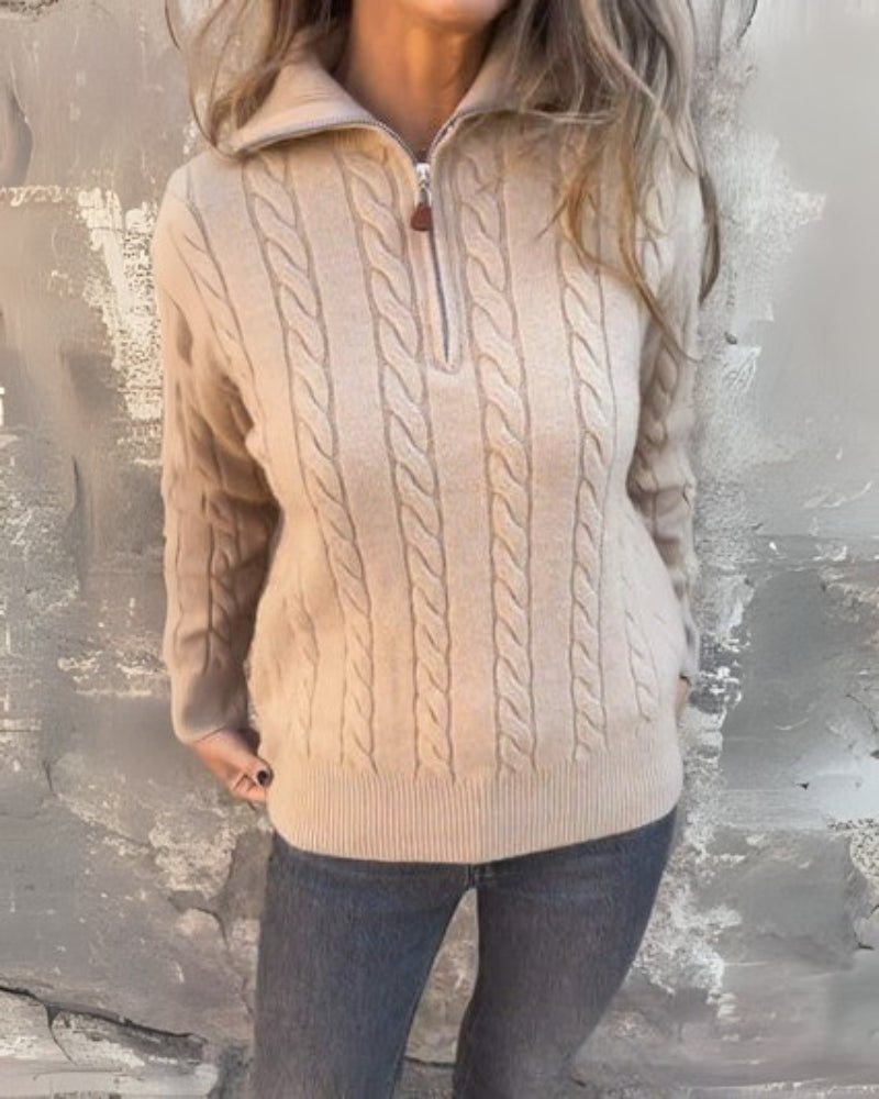 Ilaria | Premium Freizeit-Half-Zip-Pullover