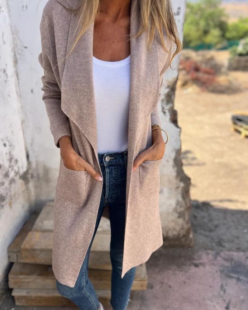 Tenna | Lässige Revers-Cardigan-Jacke