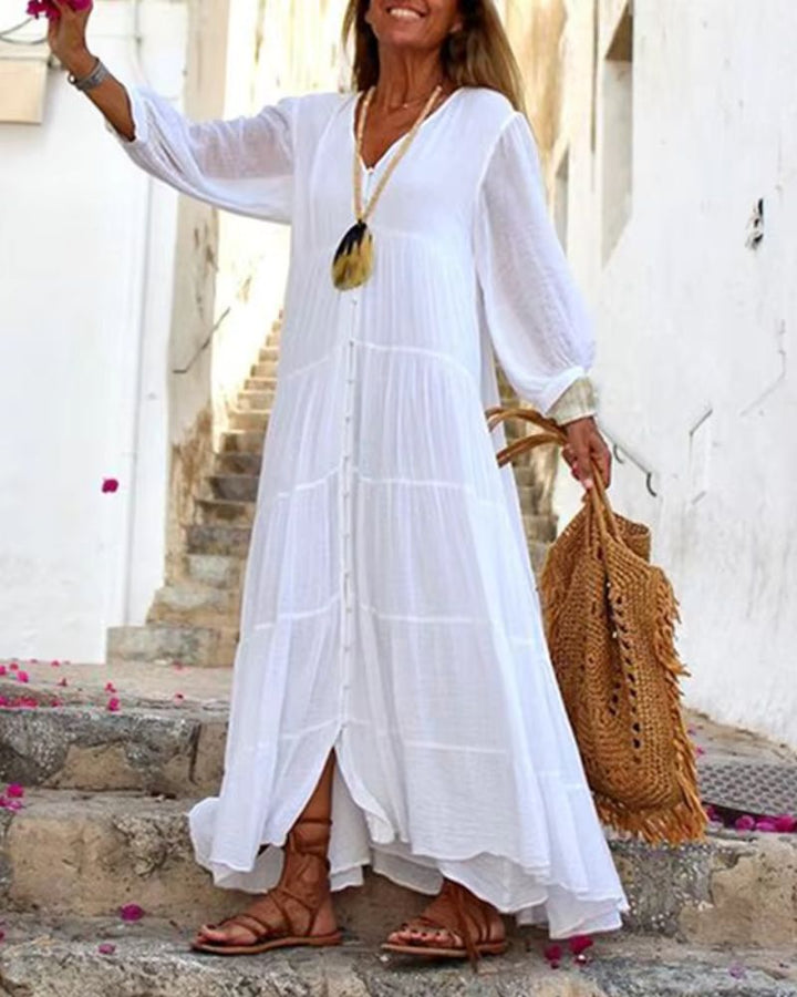 Maza | Boho Leinenkleid