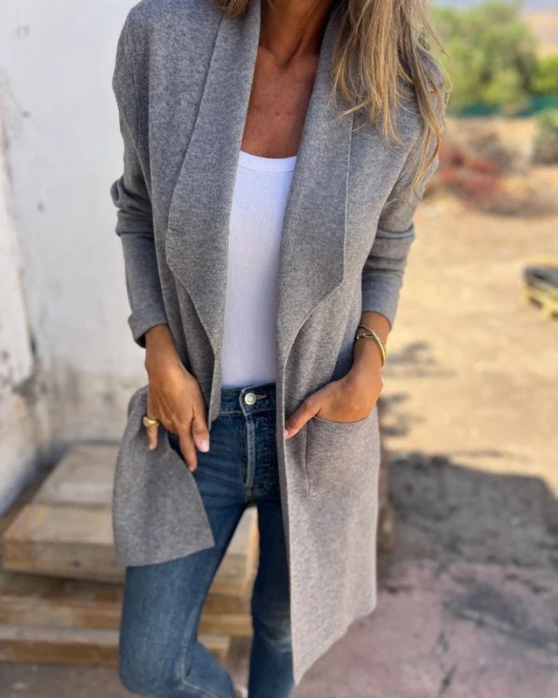 Tenna | Lässige Revers-Cardigan-Jacke