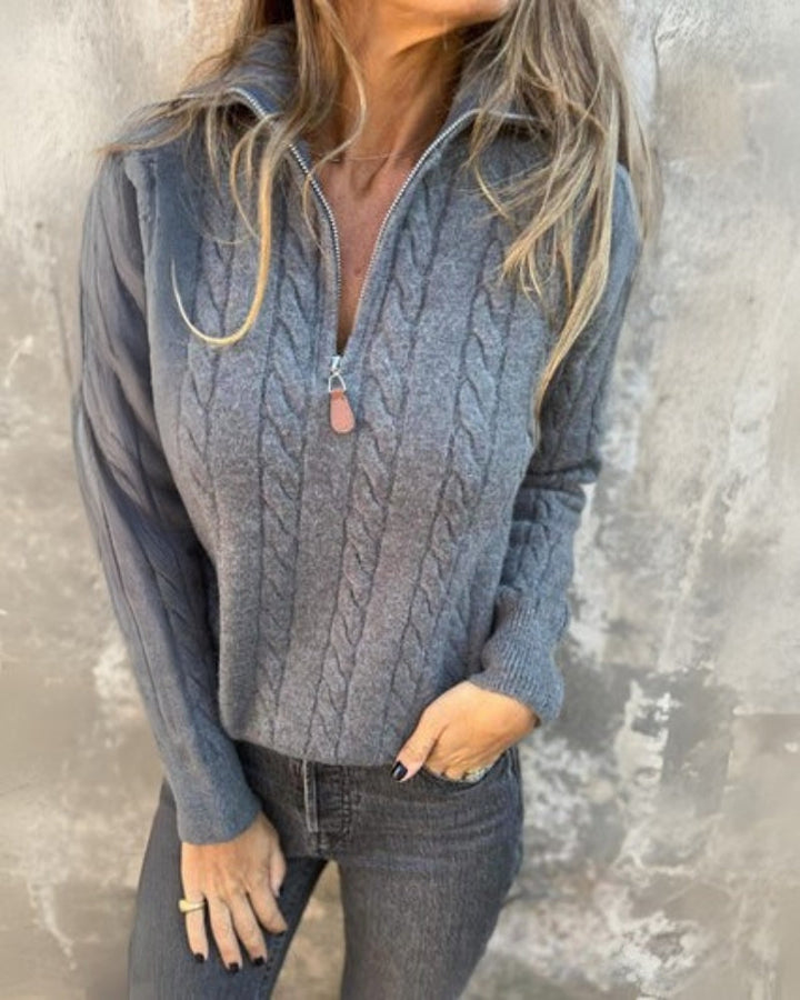 Ilaria | Premium Freizeit-Half-Zip-Pullover