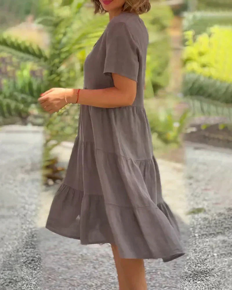 Esther | Lässiges Sommer V-Ausschnitt Kleid