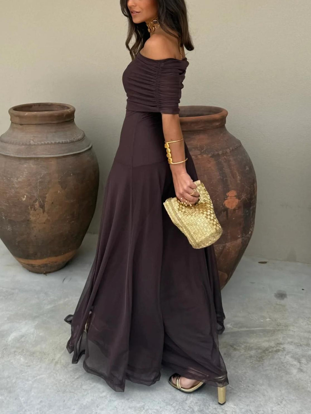 Janelle | Fließendes Maxikleid mit Trägern