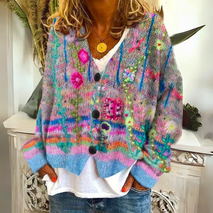 Carolin - Weicher Und Bunter Strickpullover