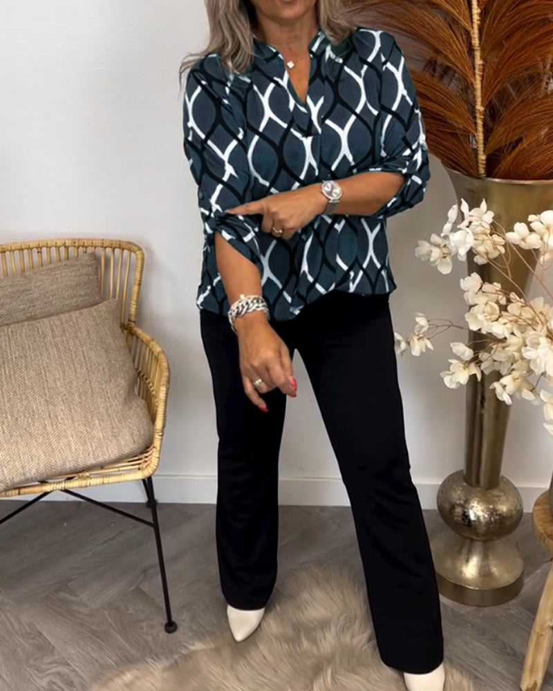 Romana | Bluse mit grafischem Print