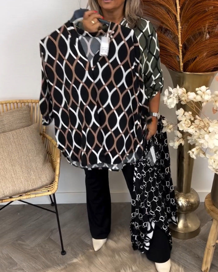 Romana | Bluse mit grafischem Print