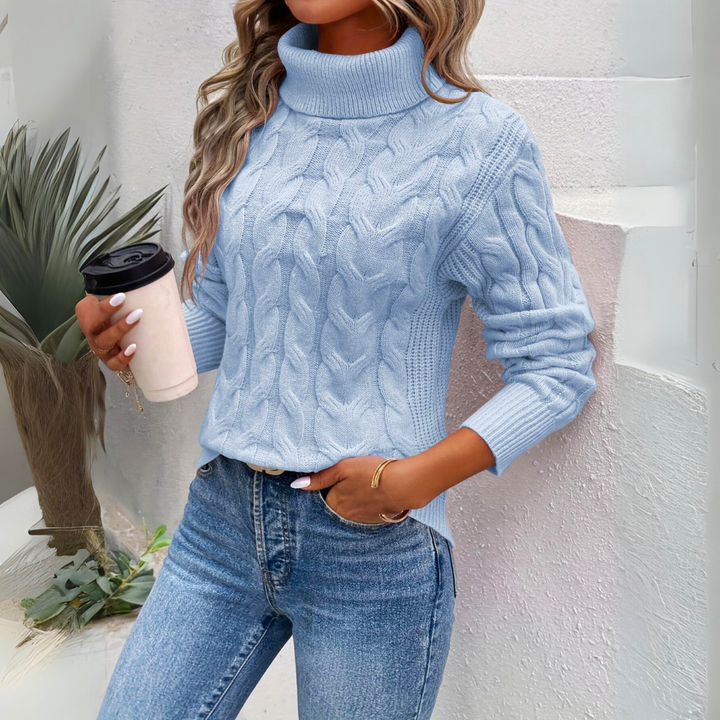 Charlisse | Warmer Gestrickter Damen Rollkragenpullover