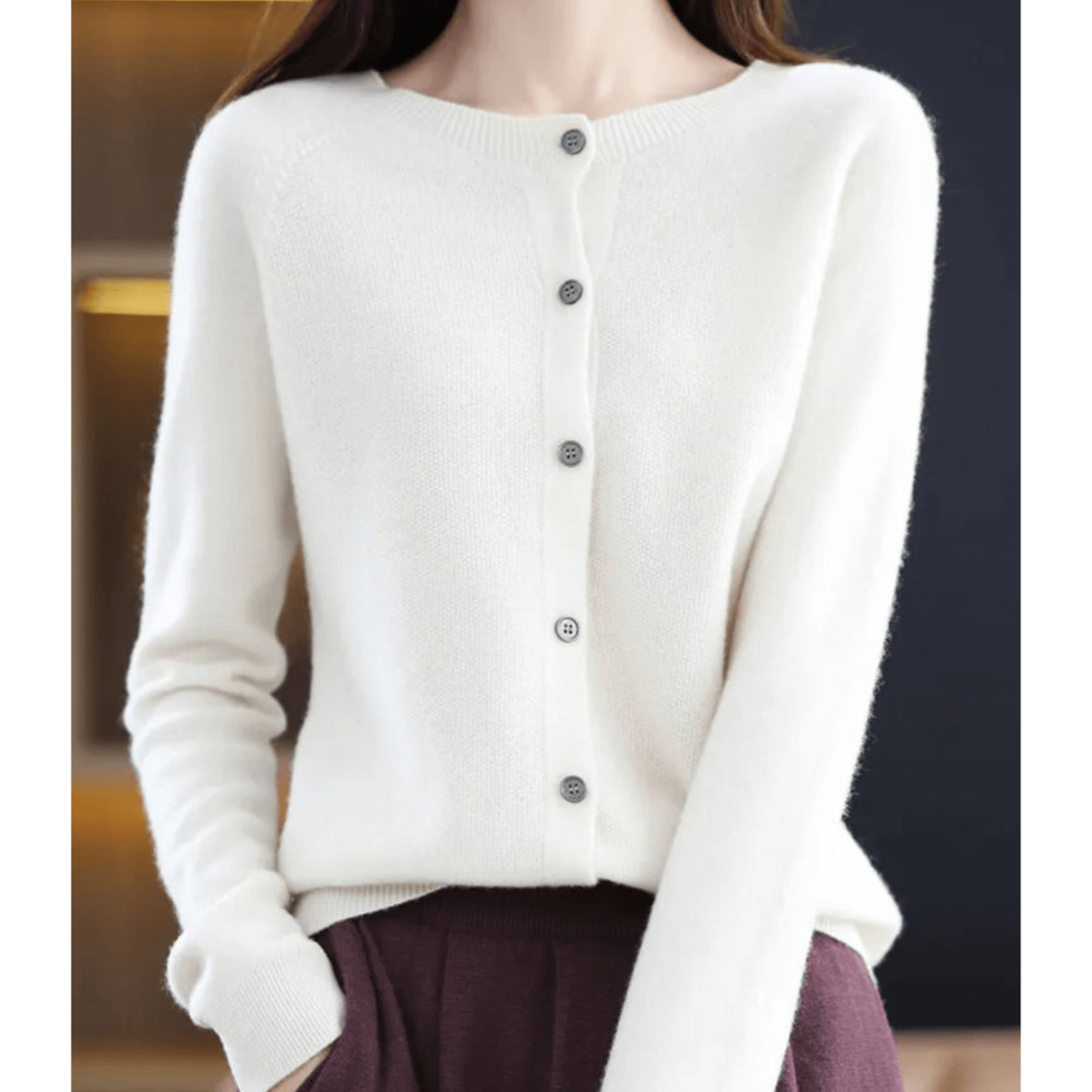 Lisana | Damen Weicher Button Down Strickjacke