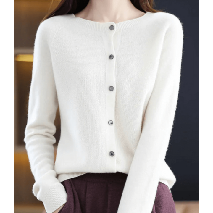 Lisana | Damen Weicher Button Down Strickjacke