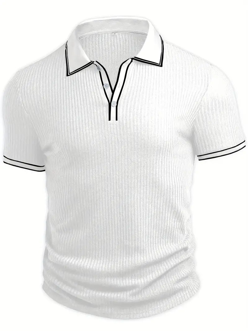 Stephen | Herren-Polohemd mit Rippstrick
