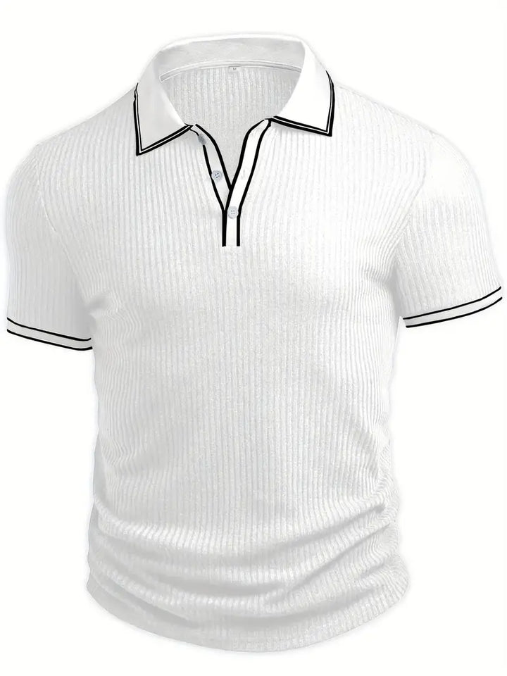 Stephen | Herren-Polohemd mit Rippstrick