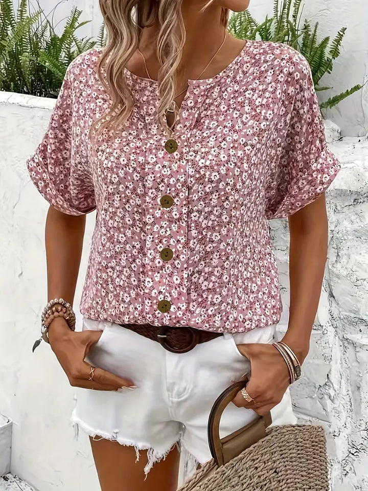 Charisa | Florale Button-Up Bluse